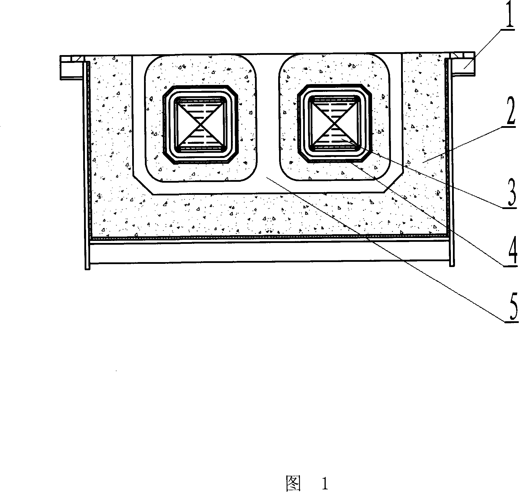 Method of producing ring hearth of cored induction furnace