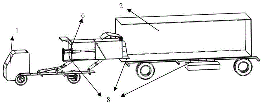 Mechanism for double docking of garbage trucks and garbage transfer