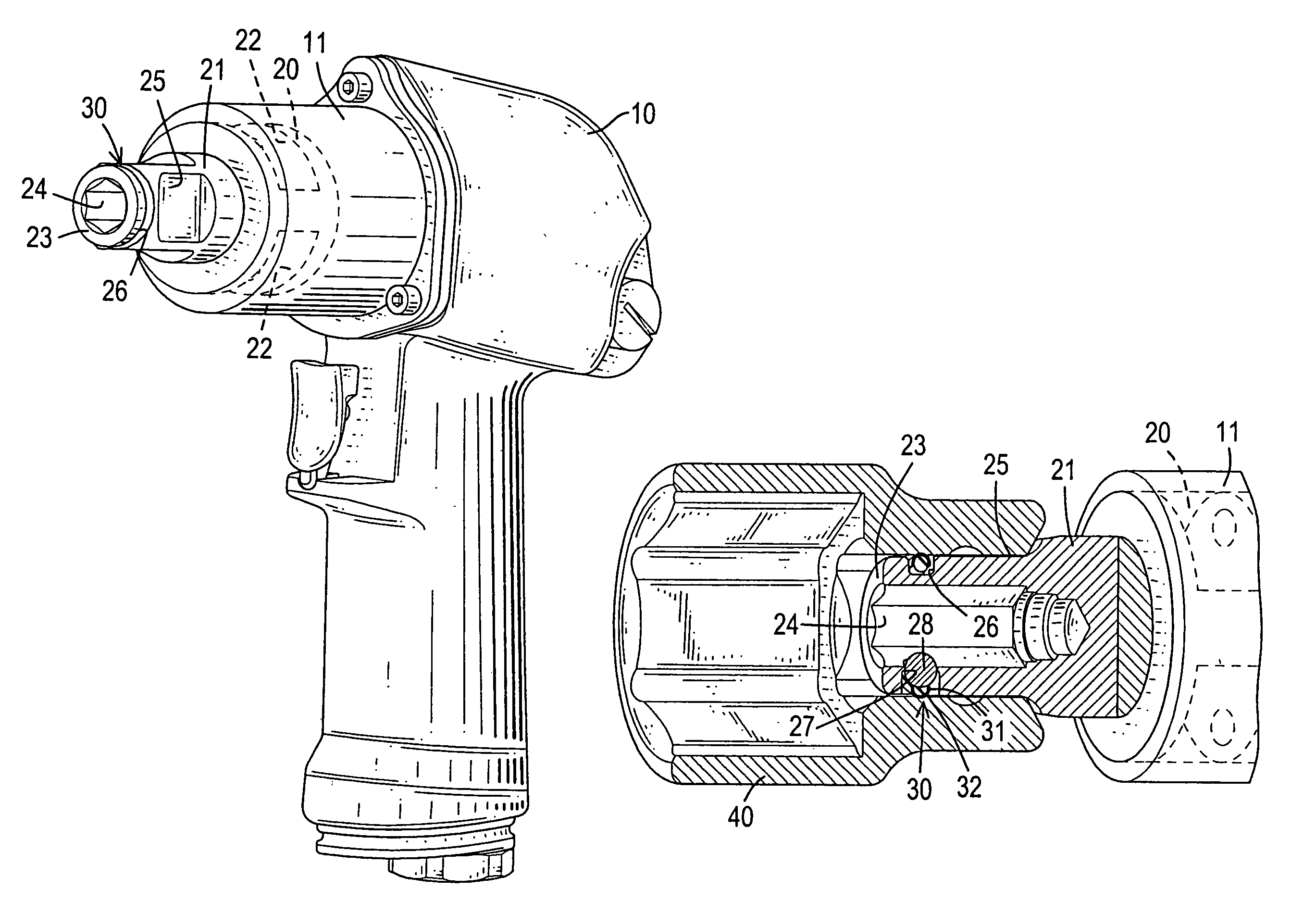 Resilient positioning assembly for an axle in a power tool