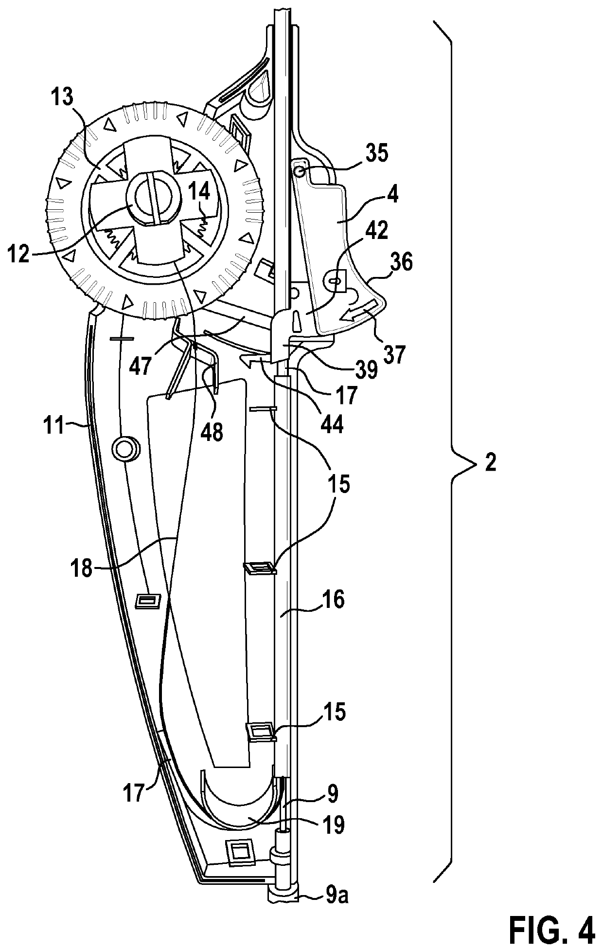 Handle for a catheter and corresonding catheter