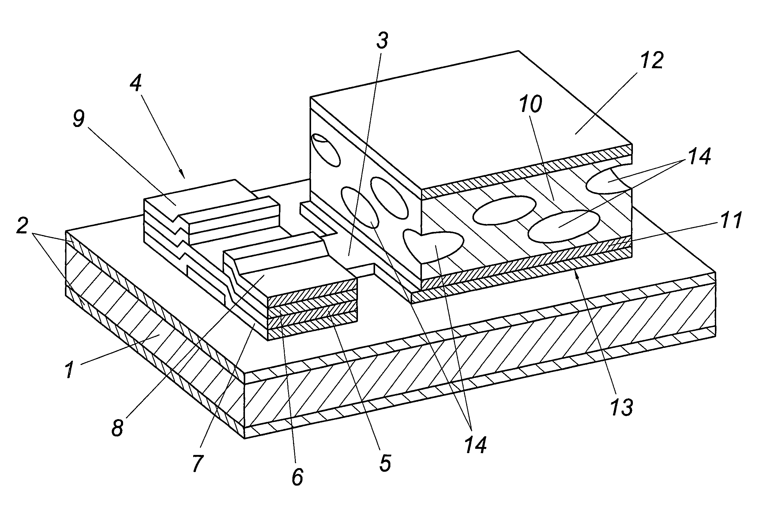 Ferroic sensor having tini-film field-effect transistor and ferroic layer applied to substrate