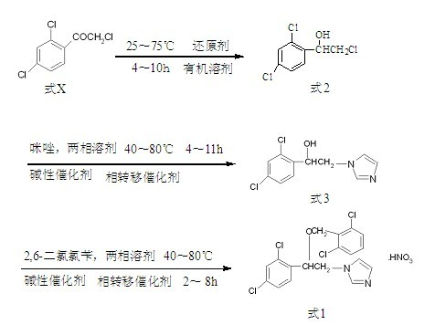 Method for preparing isoconazole nitrate