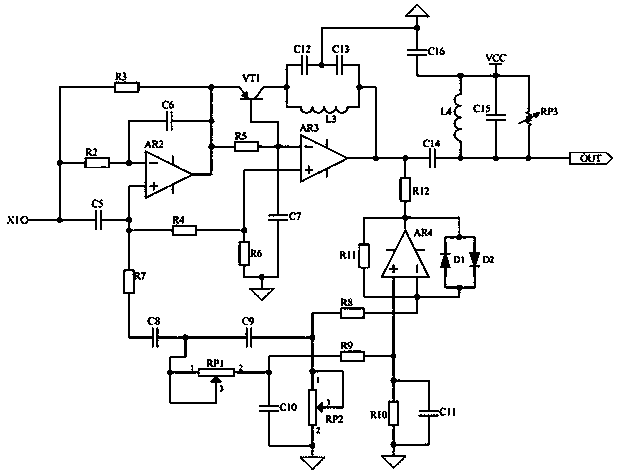 Digital microwave signal adjusting circuit