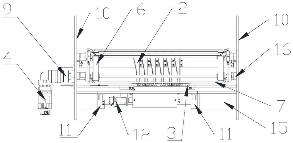 High-speed bag scraping device for pillow type bag collator and control method