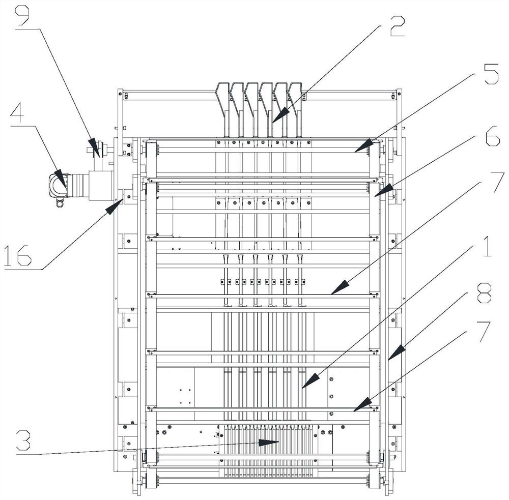 High-speed bag scraping device for pillow type bag collator and control method