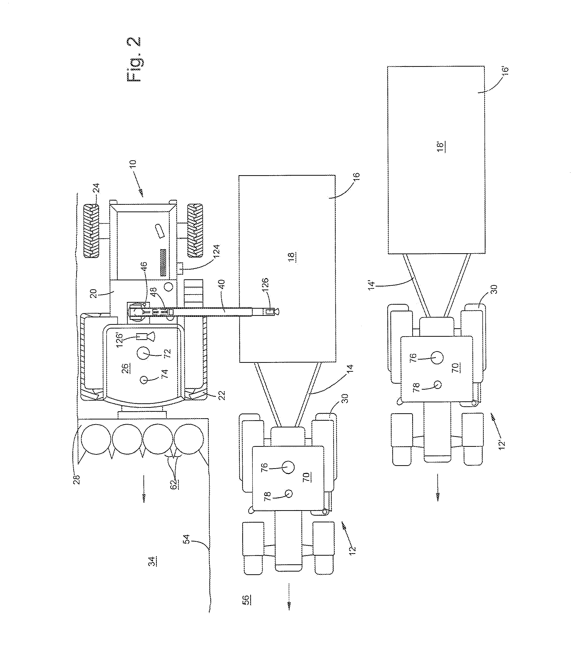 Control Arrangement For Controlling The Transfer Of Agricultural Crop From A Harvesting Machine To A Transport Vehicle