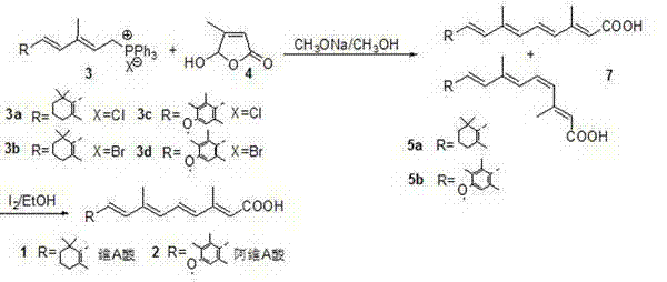 Synthetic method of all-trans vitamin A acid medicament