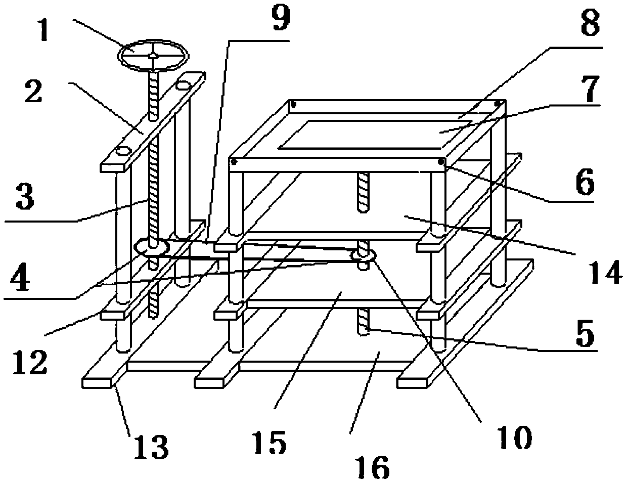 A kind of rutting plate test piece demoulding machine and mold test