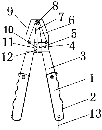 Network broadband installation-oriented crimping pliers with blade fracture protection function