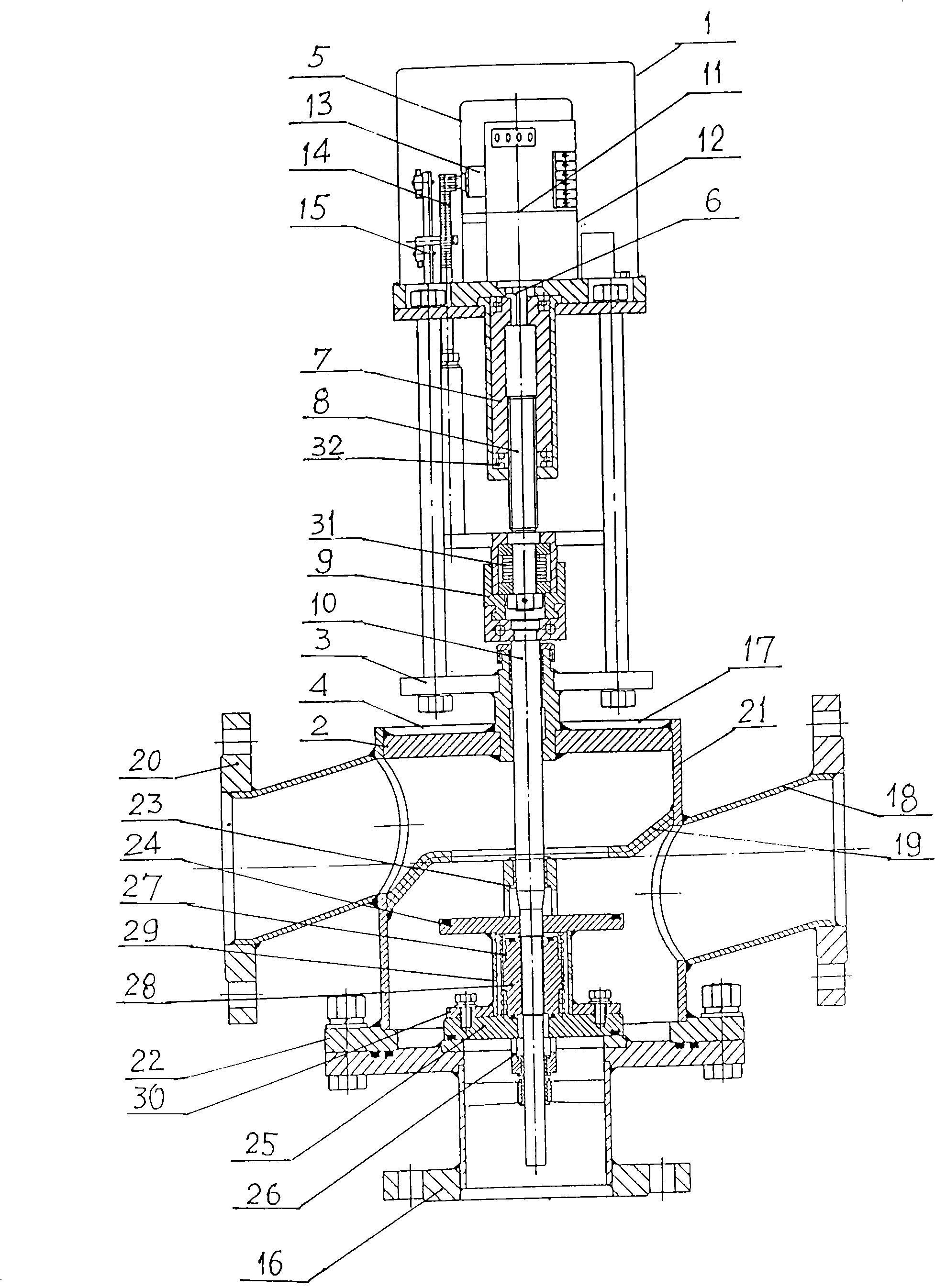 Small electric valve for shock-absorbing protecting torsion force