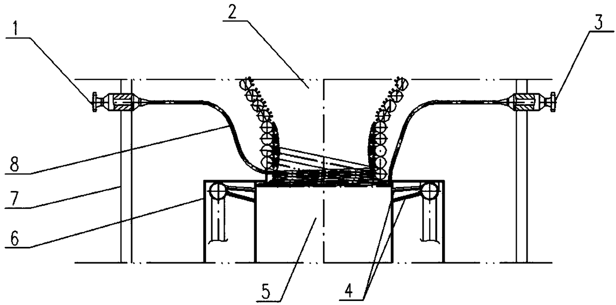 A gasification furnace cooling protection device