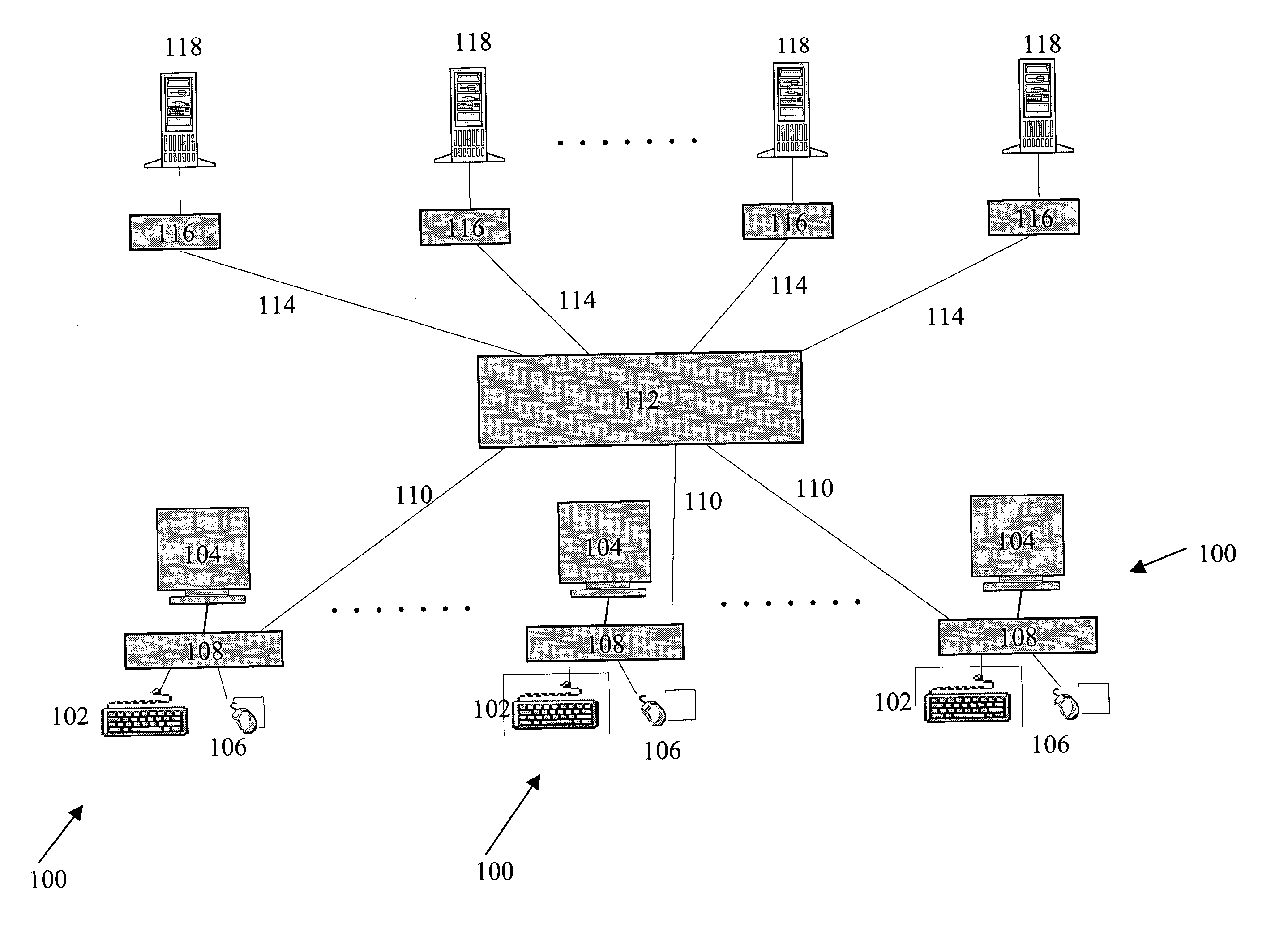 Intelligent modular server management system for selectively operating and locating a plurality of computers
