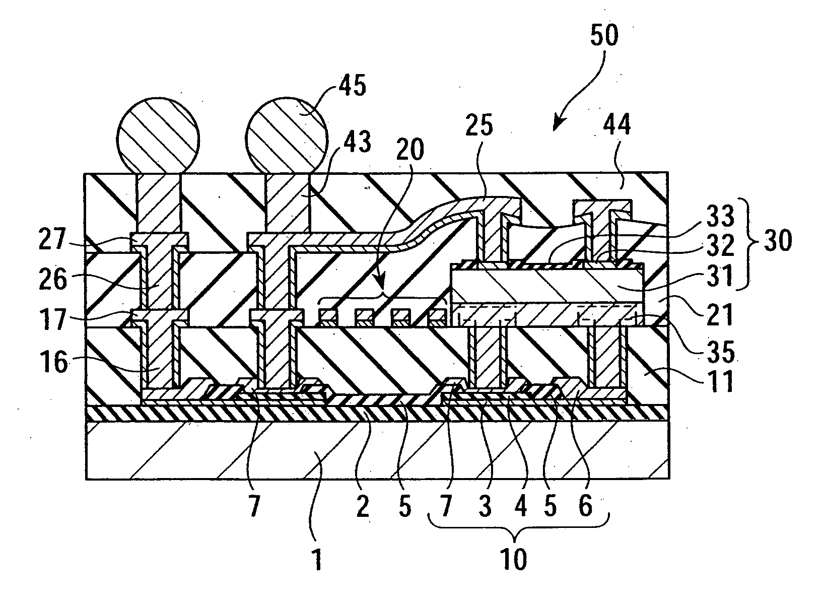 Semiconductor device, package structure thereof, and method for manufacturing the semiconductor device