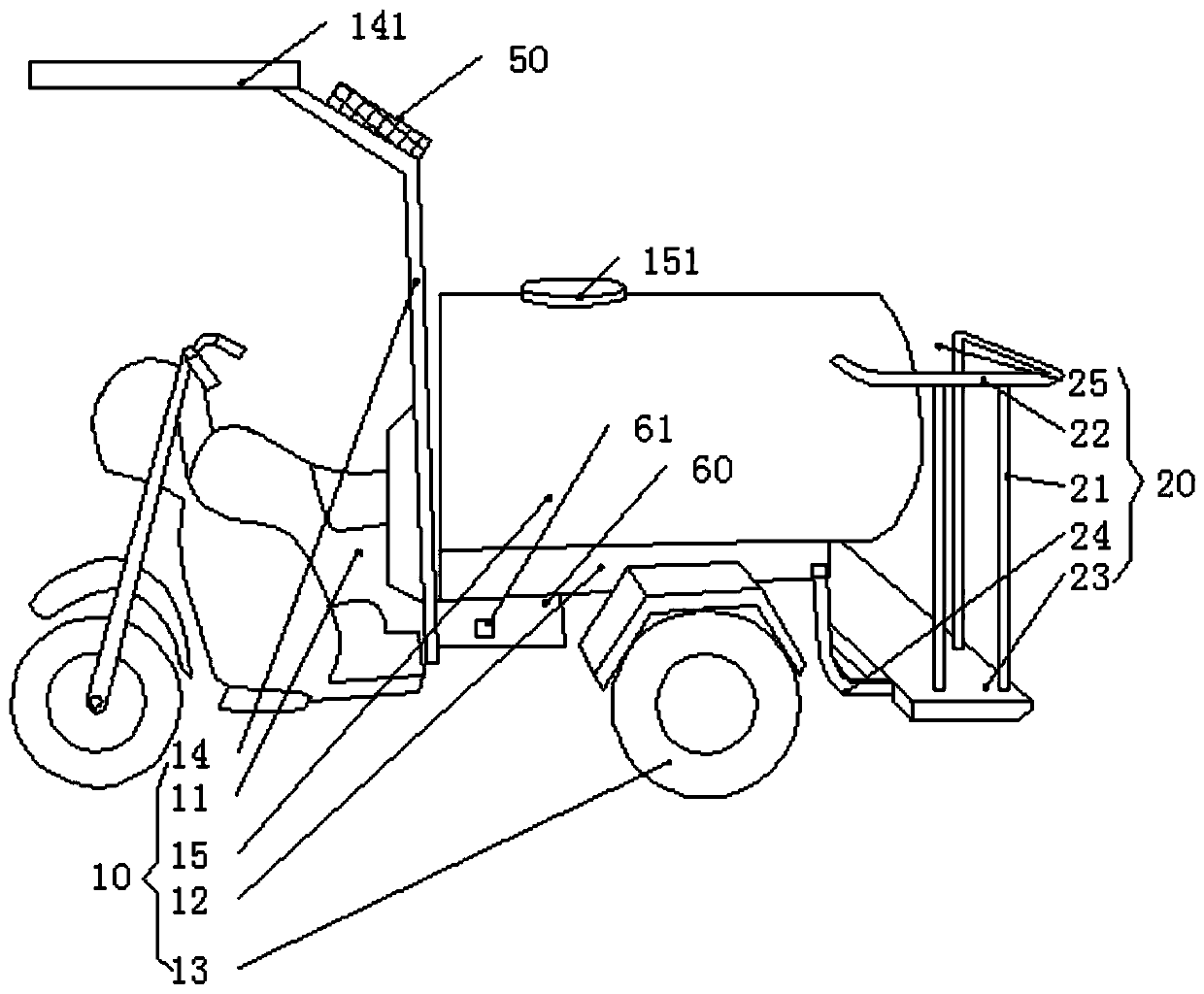 Environment-friendly water tank tricycle