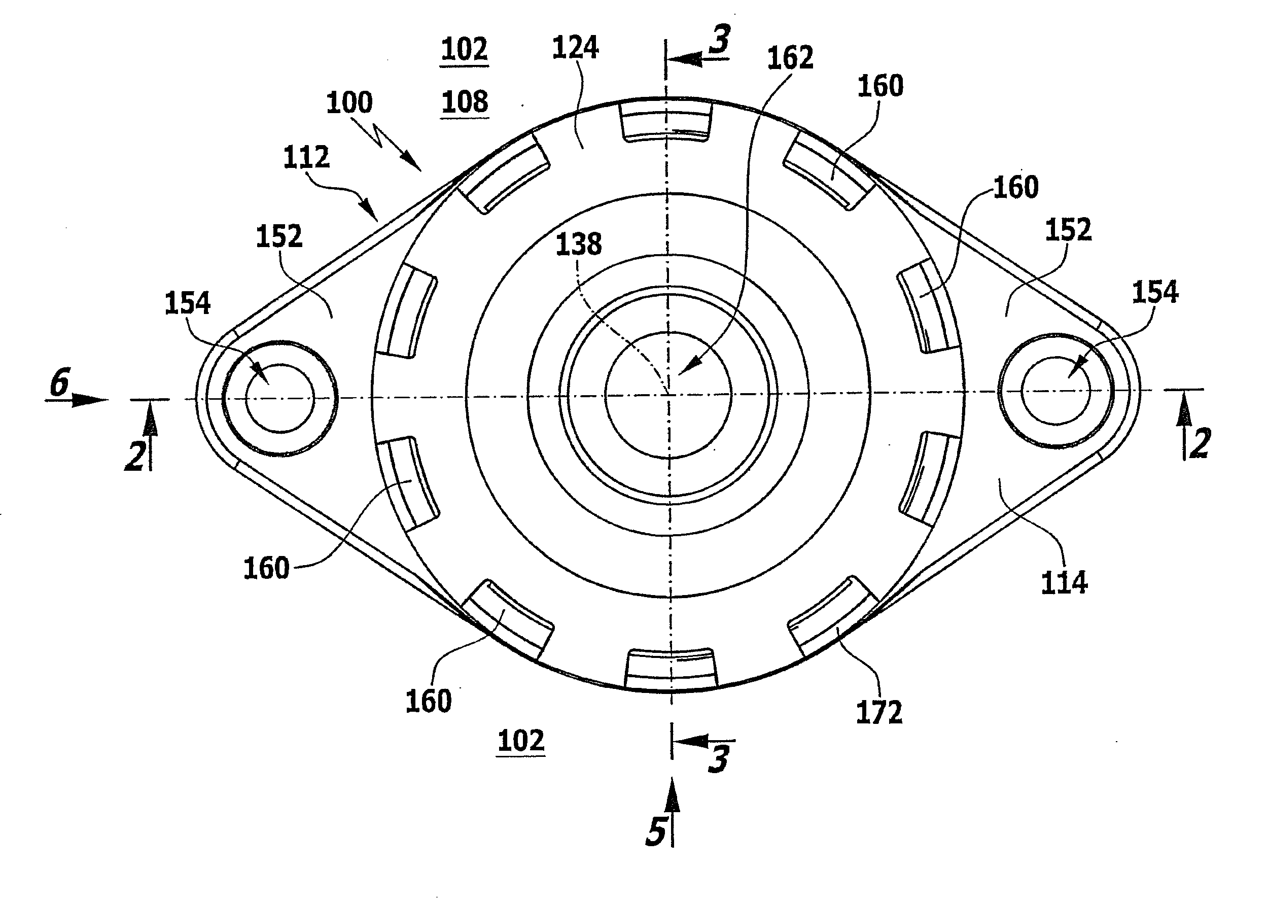 Pressure compensation device for a housing of an electrochemical device