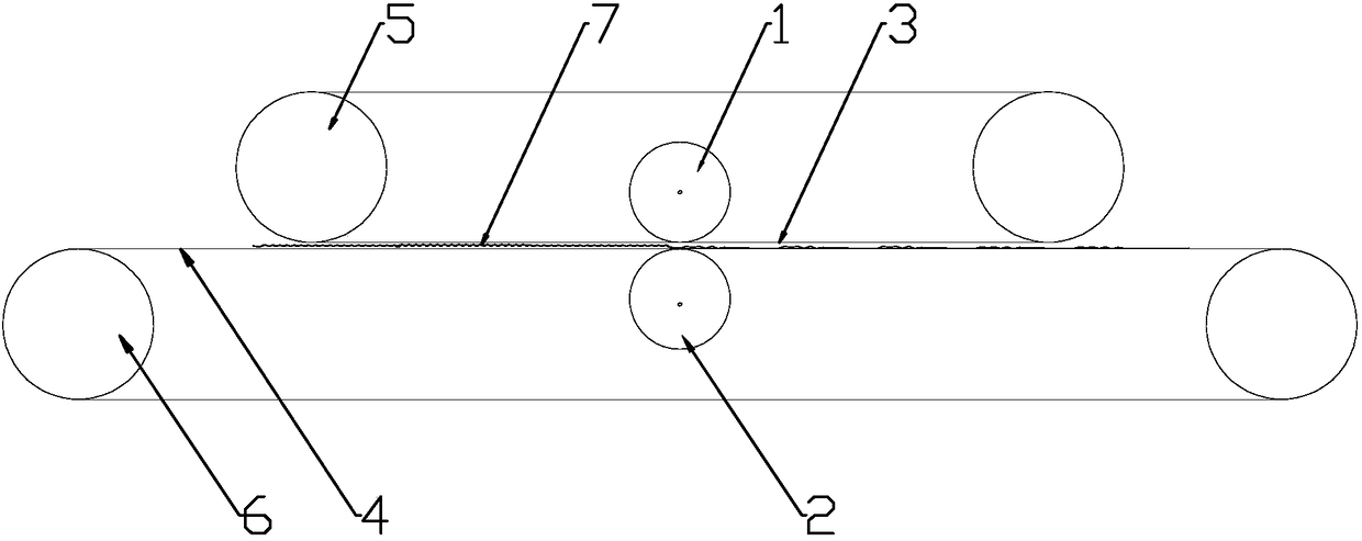 Liquid squeezing device for fibers or fiber webs