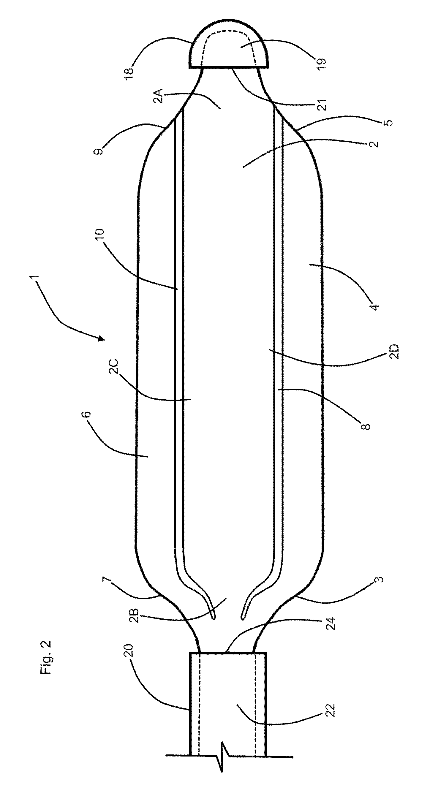 Assembly for pain suppressing electrical stimulation of a patient's spinal cord