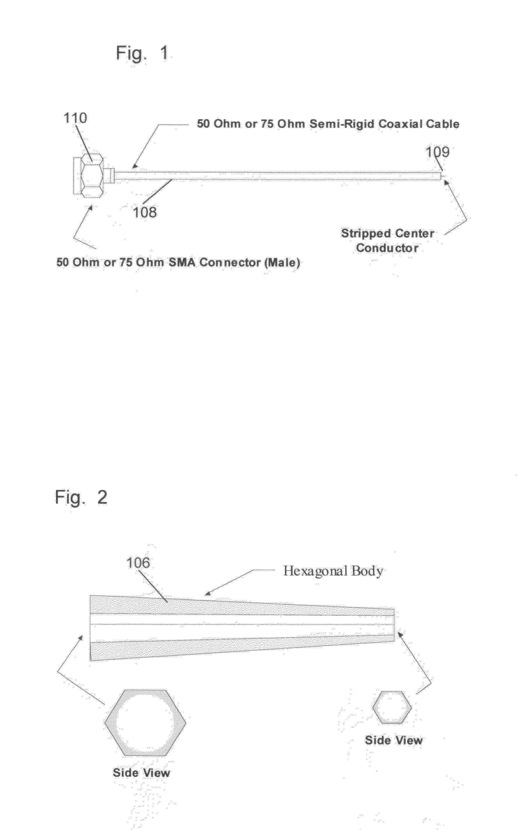 Calibrated wideband high frequency passive impedance probe