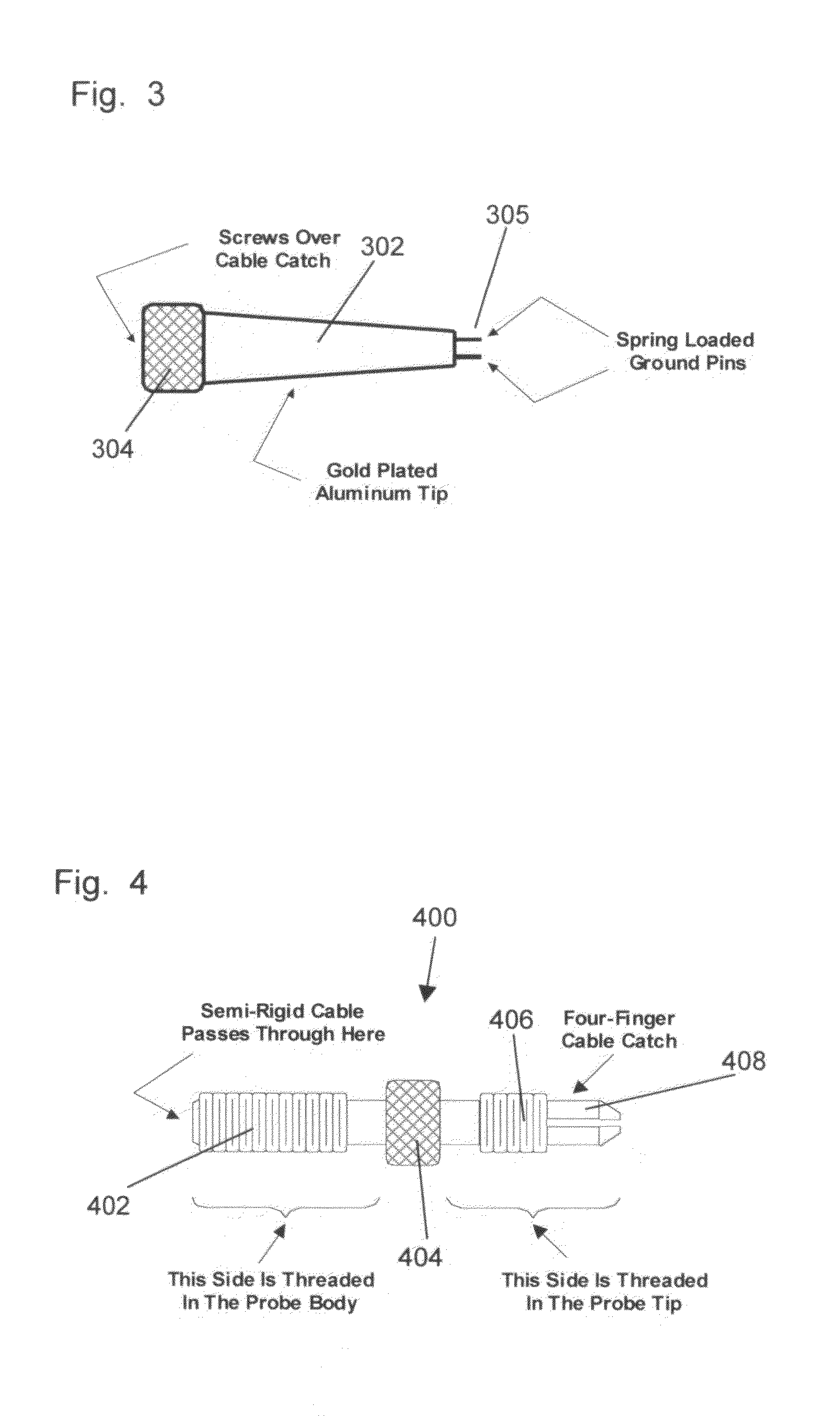 Calibrated wideband high frequency passive impedance probe