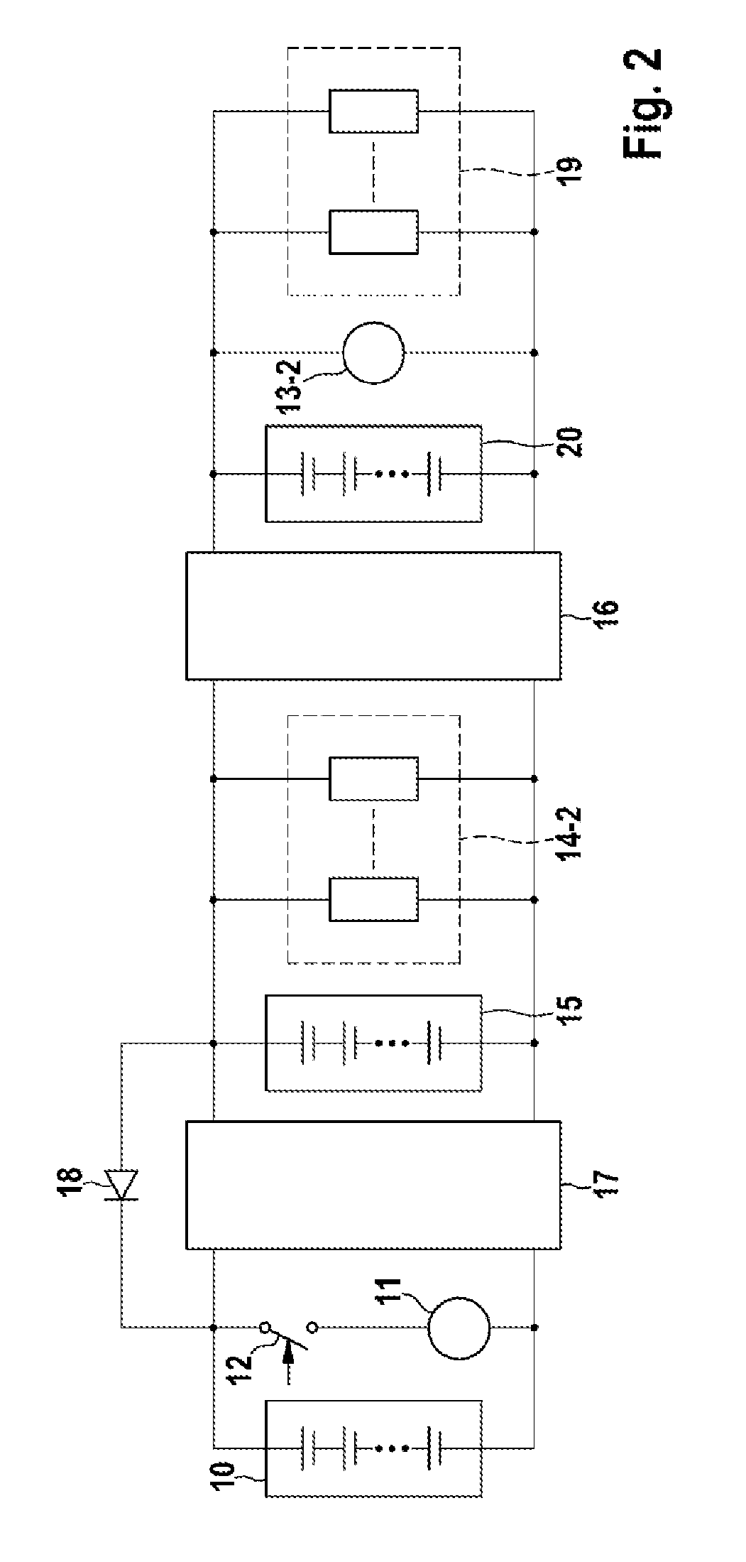 Battery system for micro-hybrid vehicles comprising high-efficiency consumers