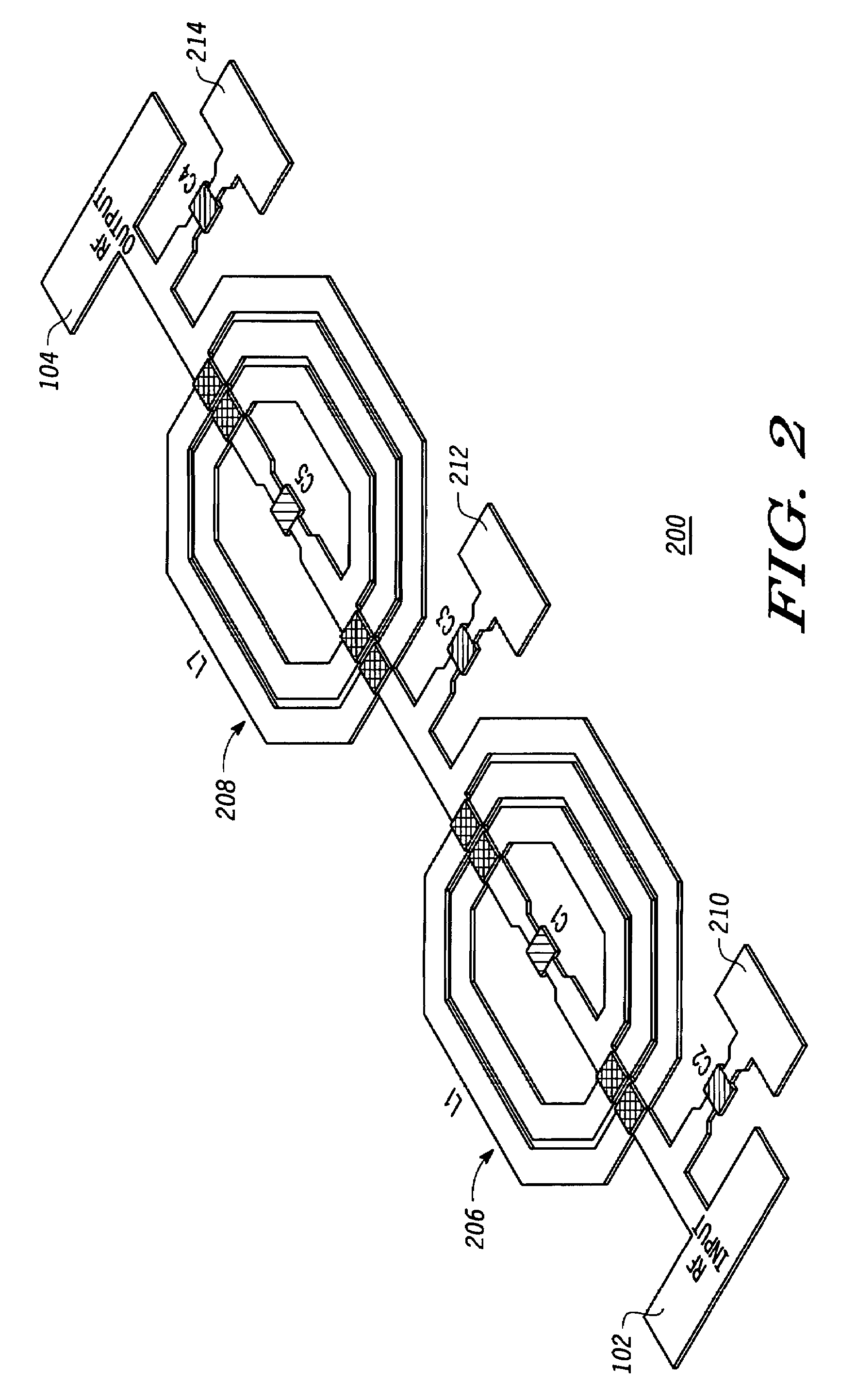 Compact radio frequency harmonic filter using integrated passive device technology