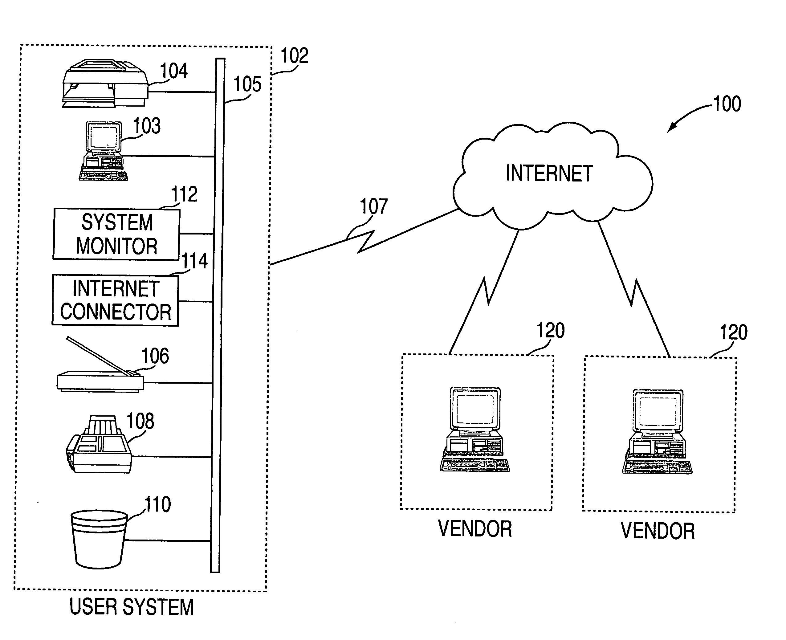 Consolidated monitoring system and method using the internet for diagnosis of an installed product set on a computing device