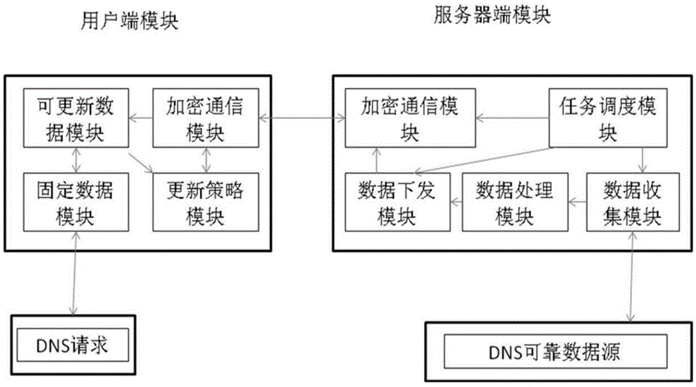 Safe DNS system based on local analysis and DNS security analysis method