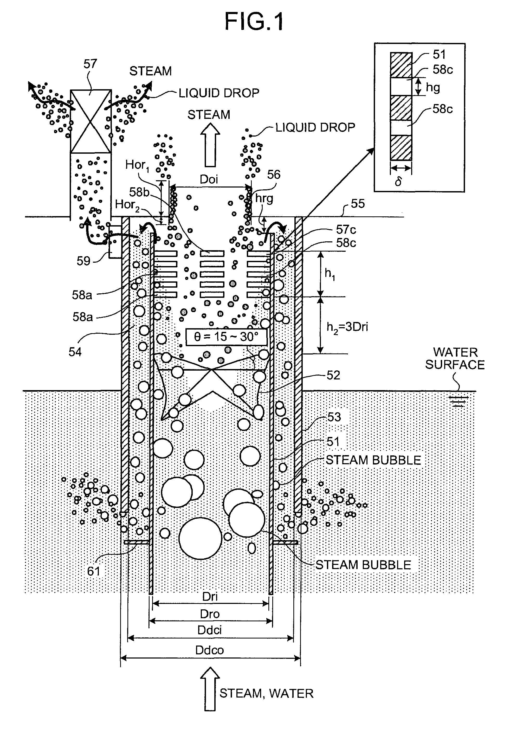 Steam-water separator