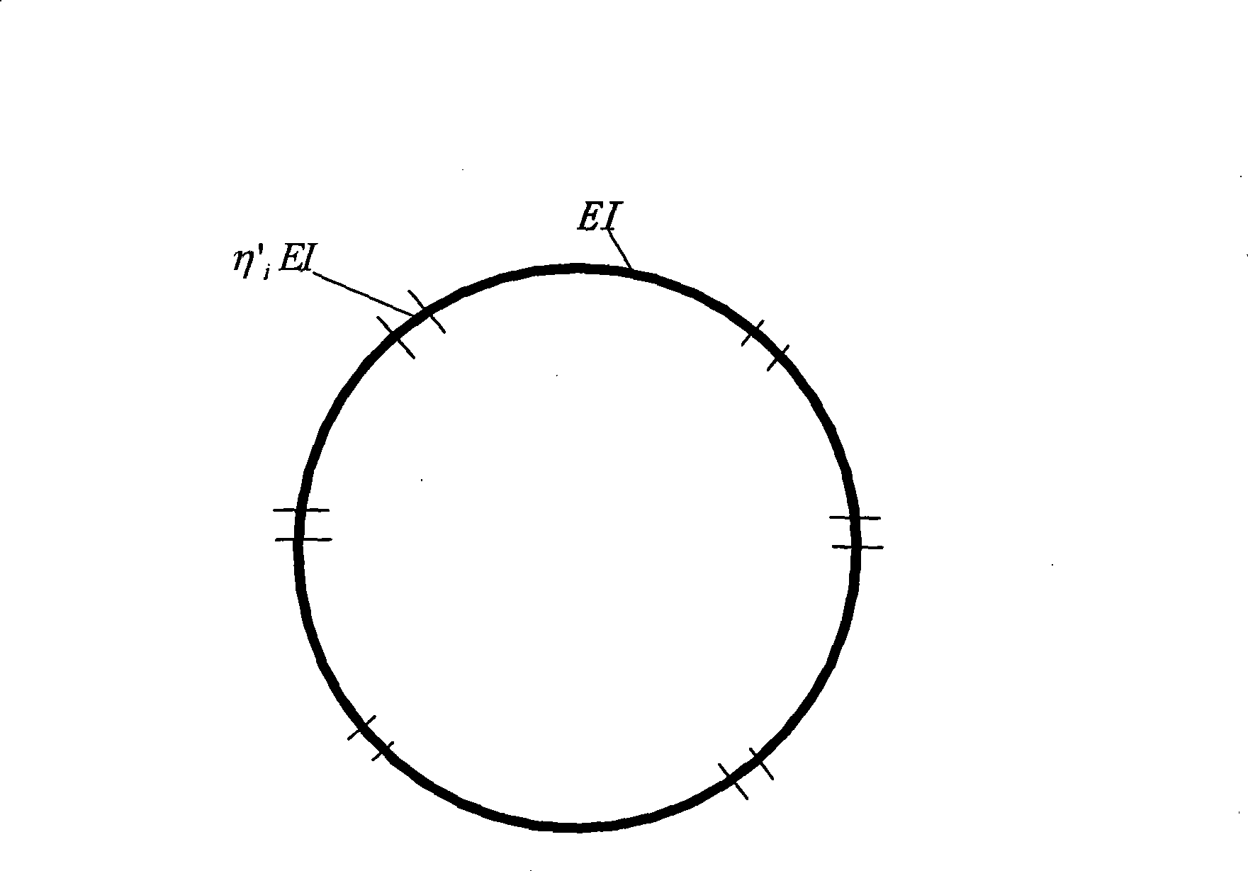 Structural computation method of shield tunnel liner continuous and nonuniform stiffness model