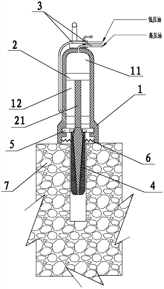 Electric transmission line iron tower excavation type rock foundation mechanical excavating method