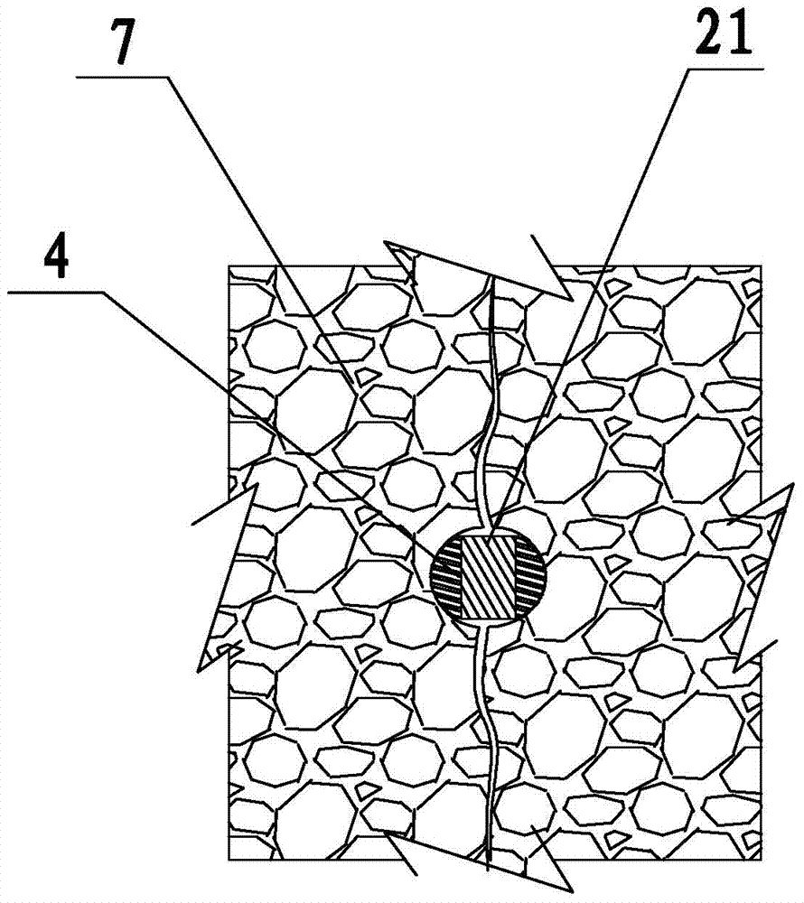 Electric transmission line iron tower excavation type rock foundation mechanical excavating method