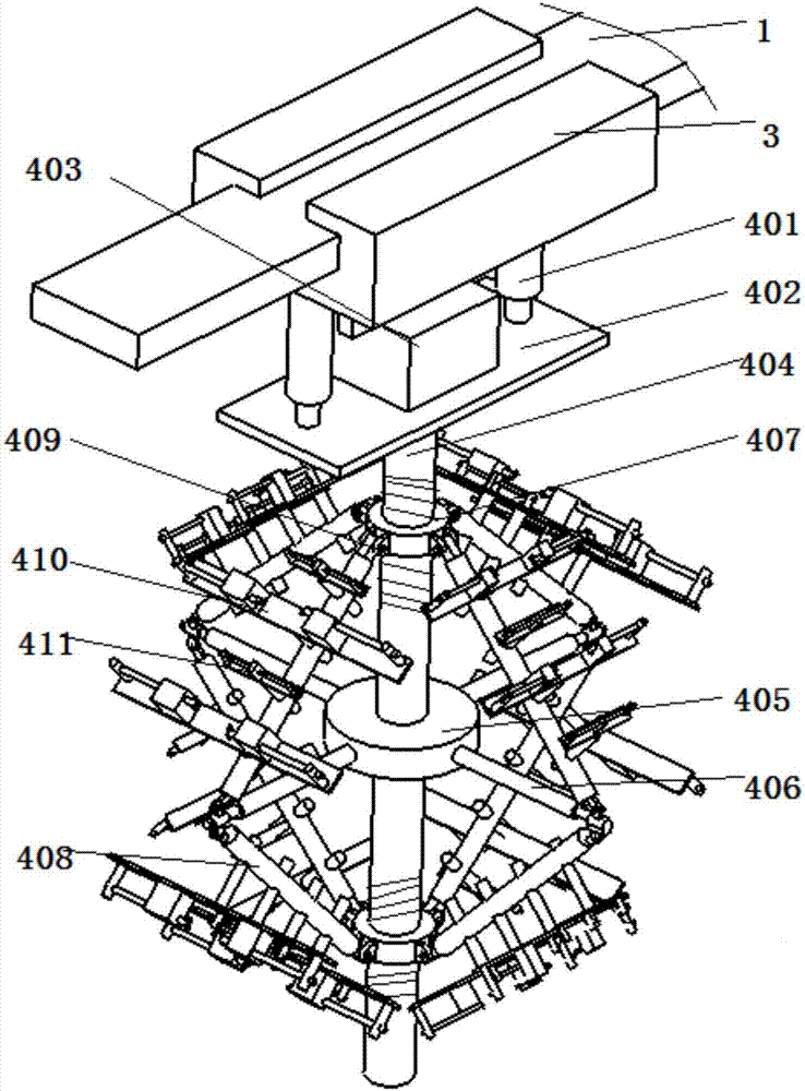 Multidirectional shot blasting device stable in structure