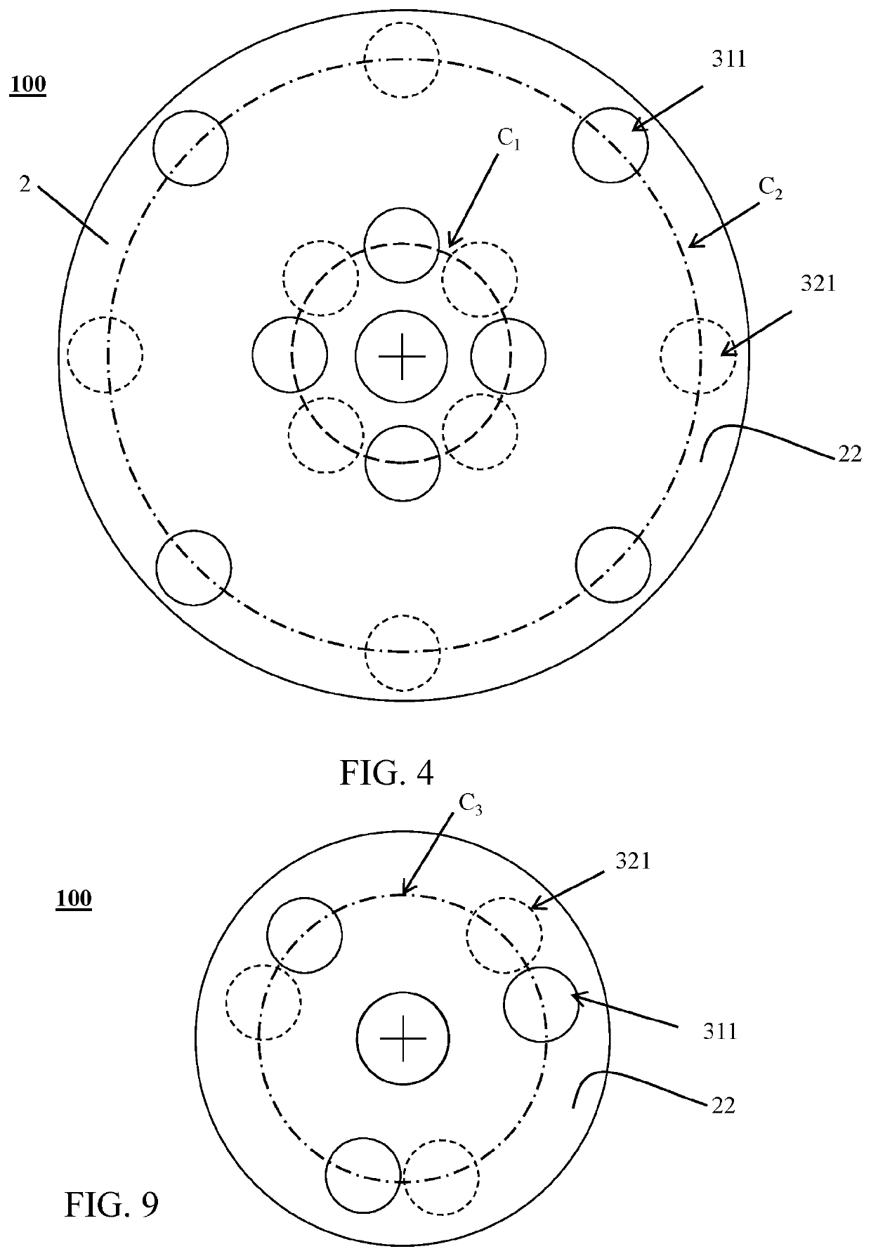Gas redirecting device for liquid-gas contacting column