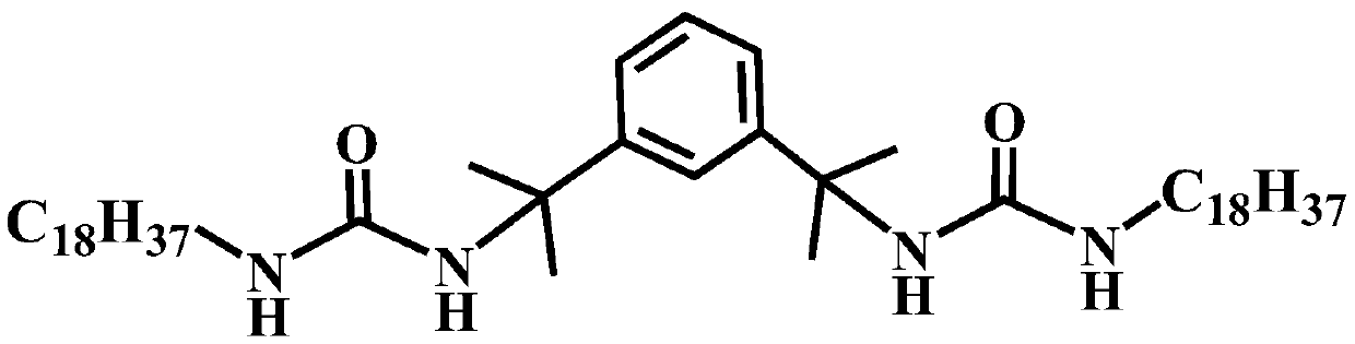 Diurea-based organic small molecular gel factor, preparation method thereof, thixotropic hydrocarbon fuel gel material and preparation method thereof