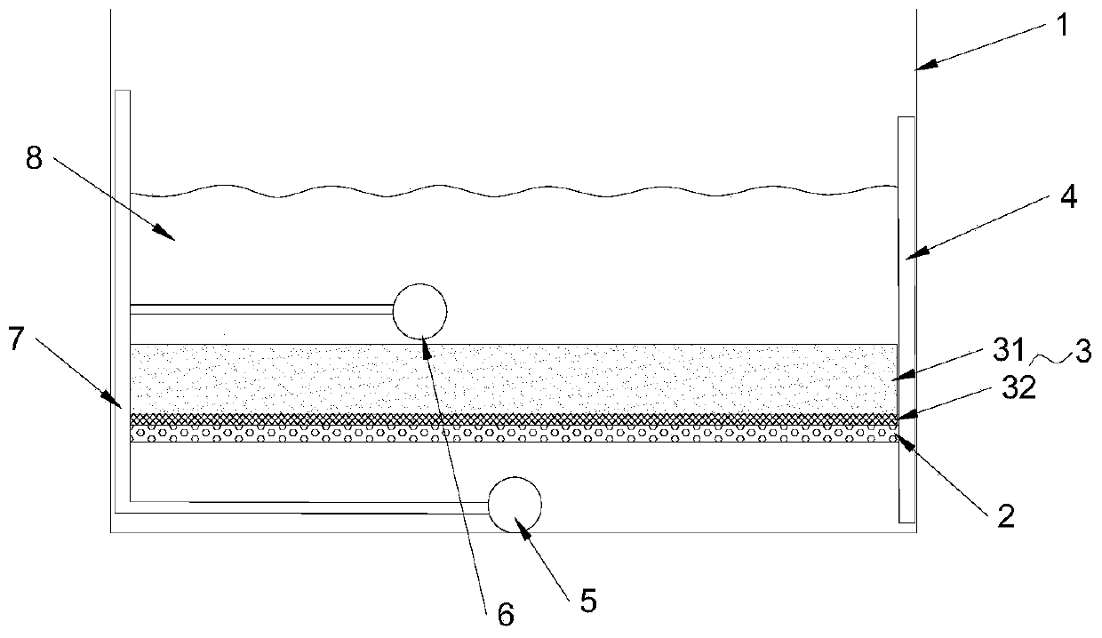 A filter bed type cultivation system and a method for industrialized cultivation of buried marine organisms