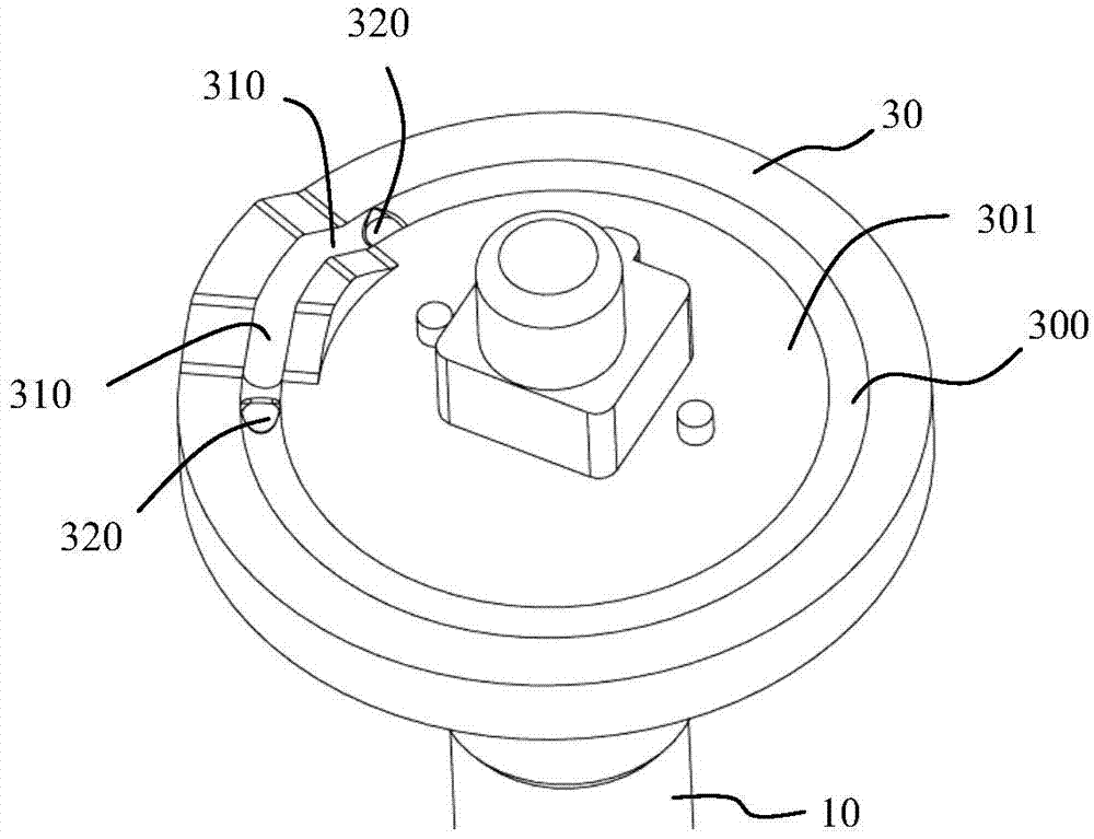 Rotary knob type operation device of household electric appliance and household electric appliance