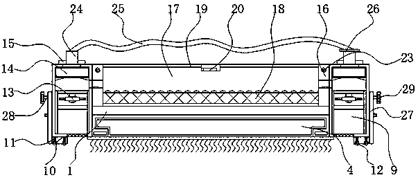 A board eraser with comprehensive dust collection function