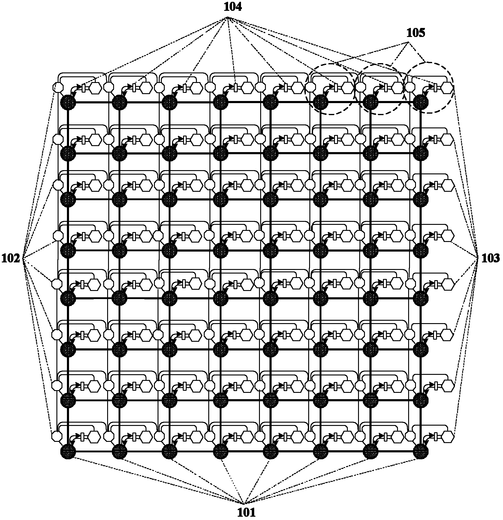 Optical network-on-chip system based on wavelength allocation and communication method of system