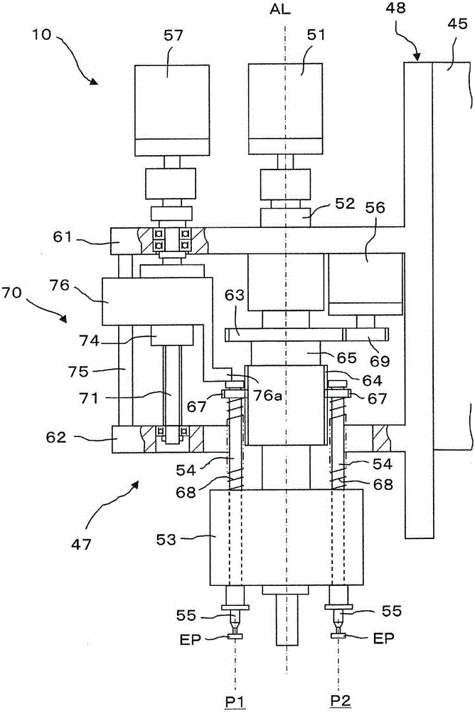 Component mounting device and method of calibration in component mounting device