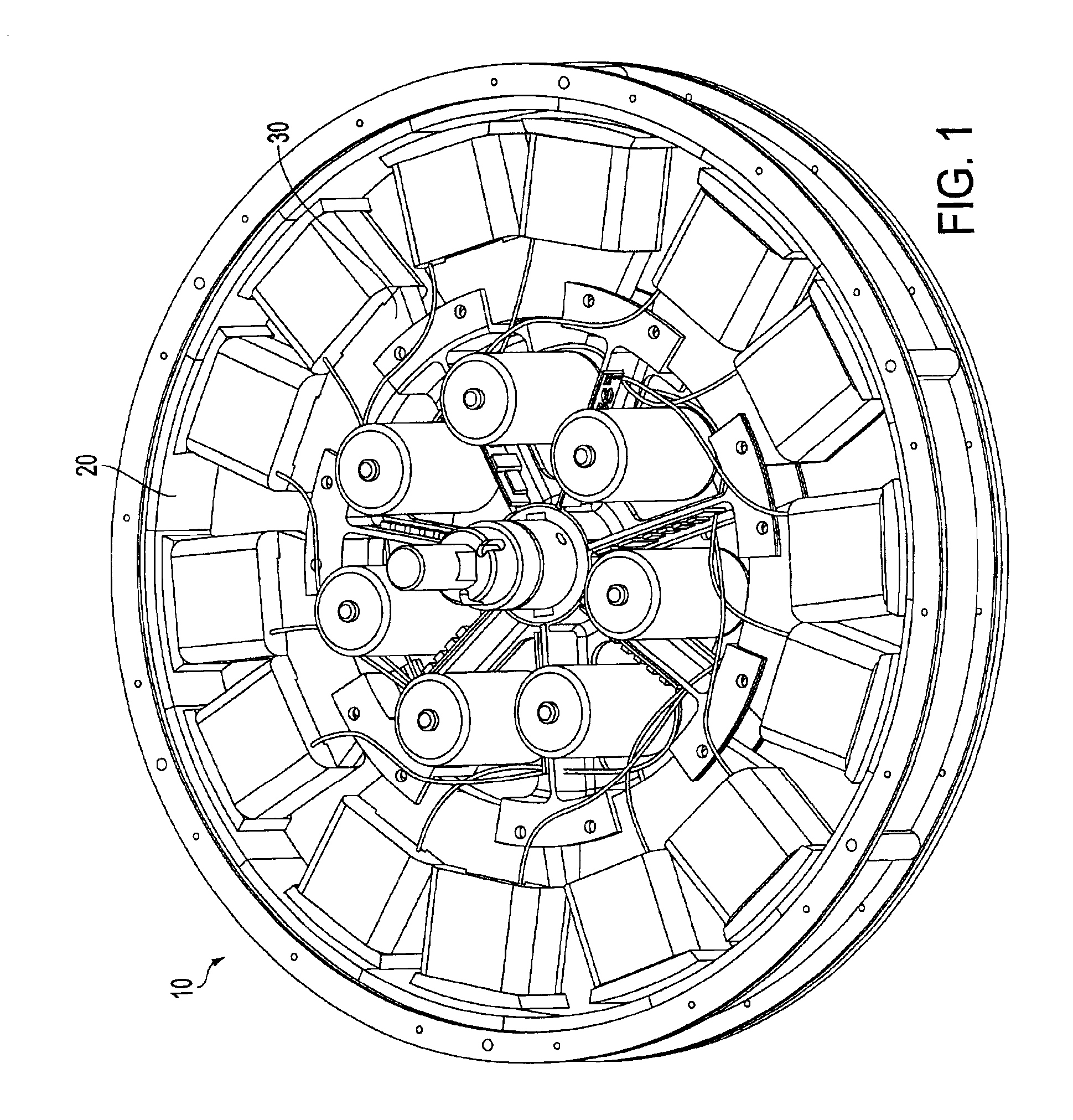 Rotary electric motor having separate control modules for respective stator electromagnets