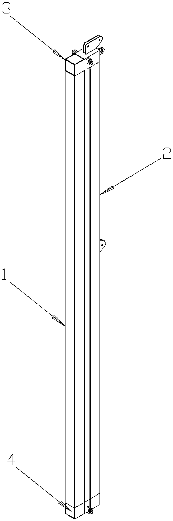 The sliding track of the guide tooling for lowering the Christmas tree