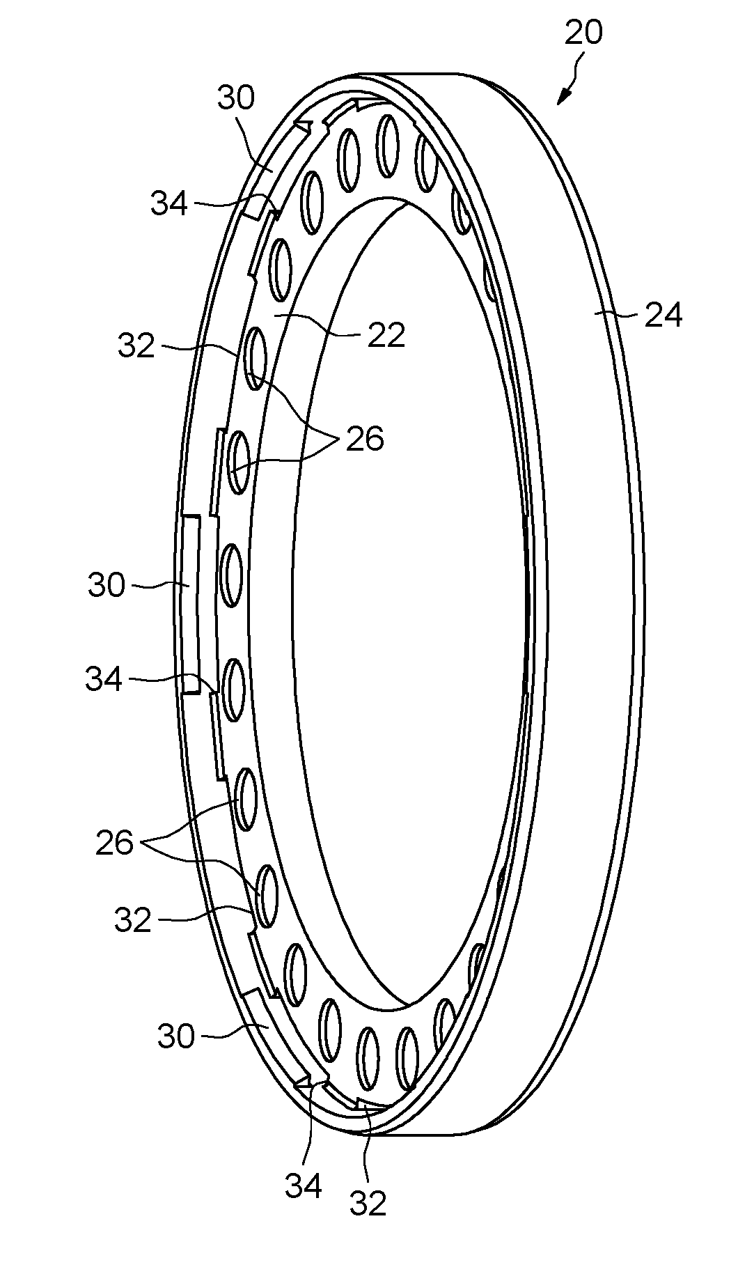 Roller bearing, in particular for a mirror of a motor vehicle