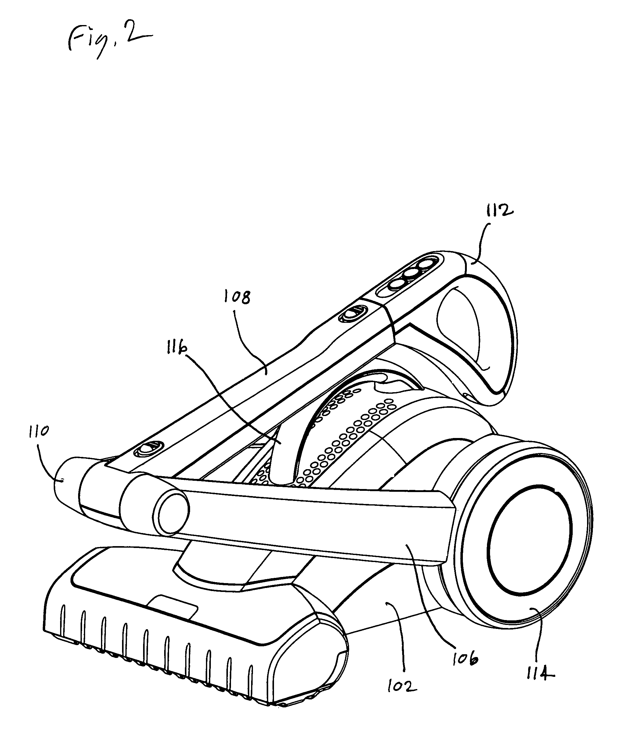Vacuum cleaner with collapsible handle