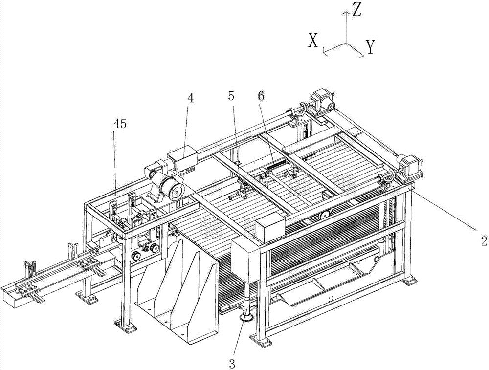 Automatic feeding device for square strips