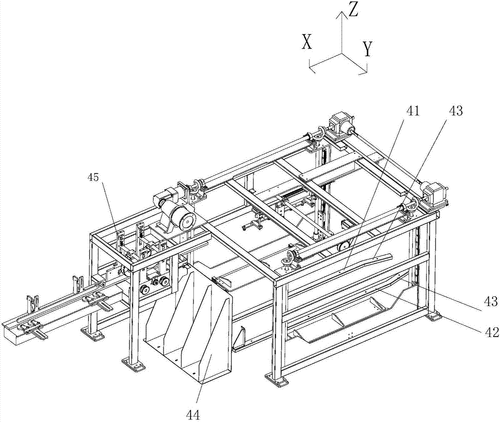 Automatic feeding device for square strips