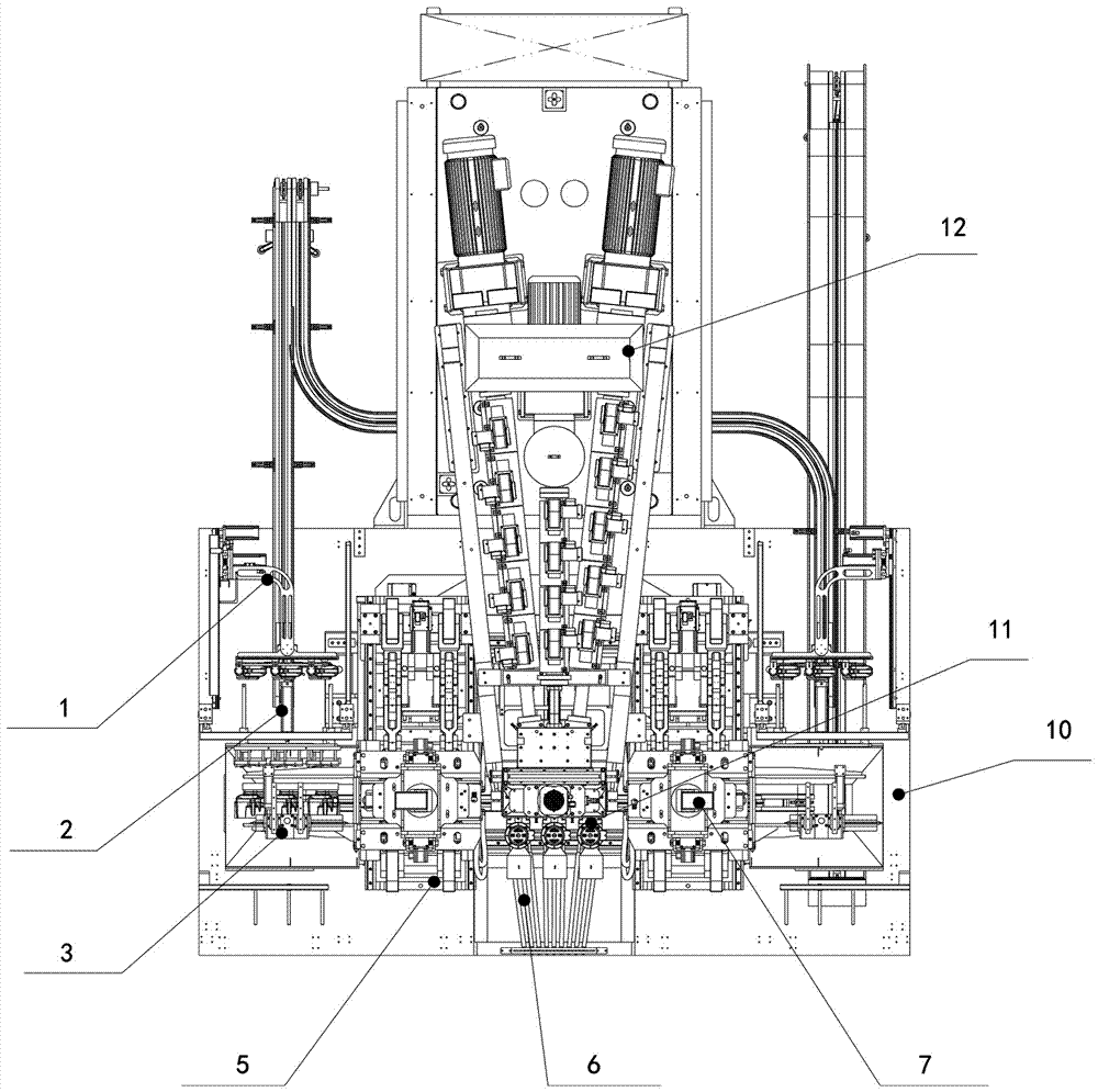 Double-station bent arm connecting rod motor structure