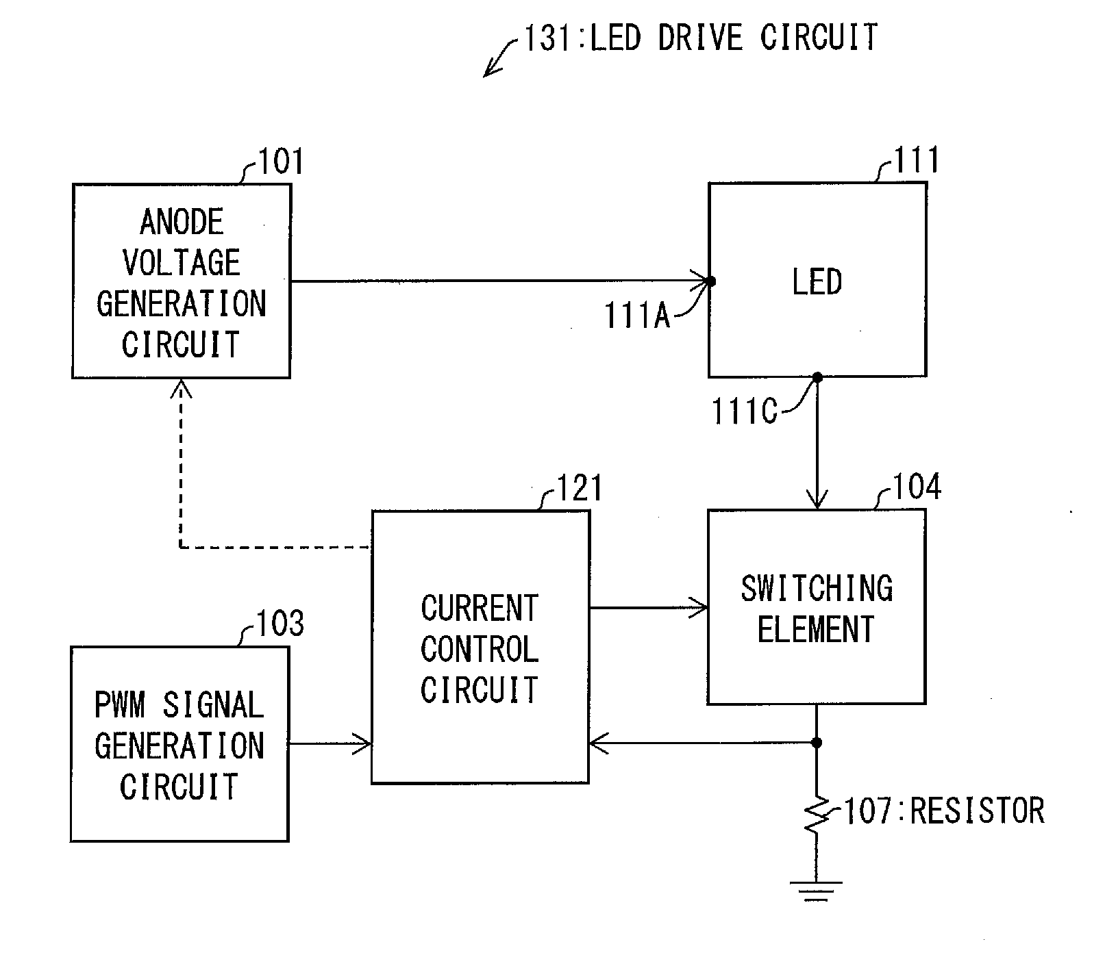 Light emitting diode drive device and illumination device