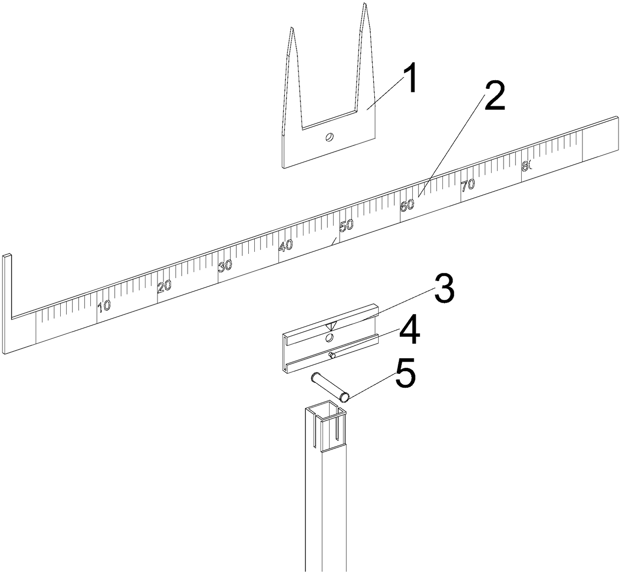 I-shaped wooden beam quick positioning and mounting device