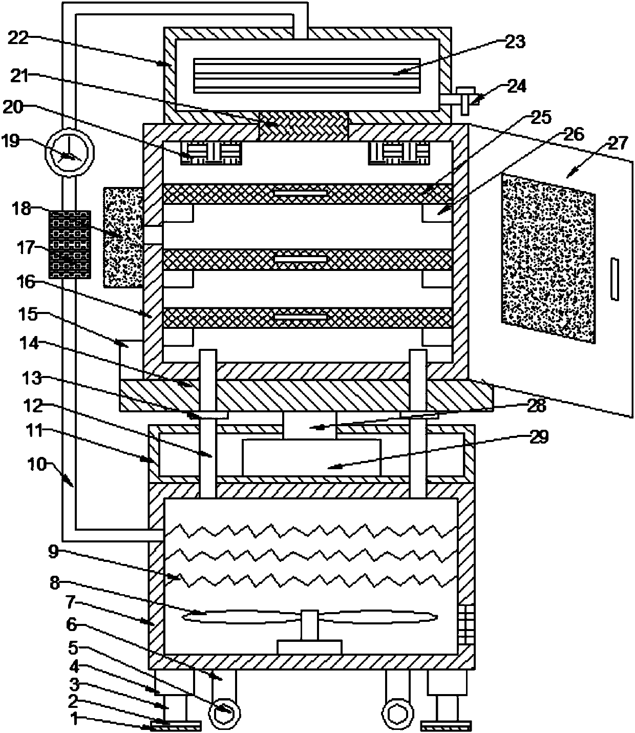 Thermodynamic cycle type medical apparatus containing and sterilizing device