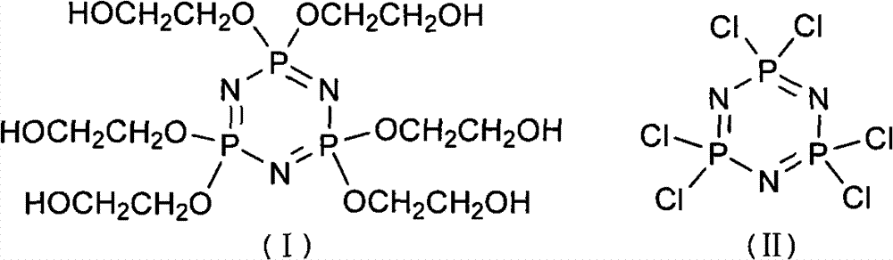 Synthetic method of 6(4-hydroxyl ethyoxyl) cyclotriphophazene
